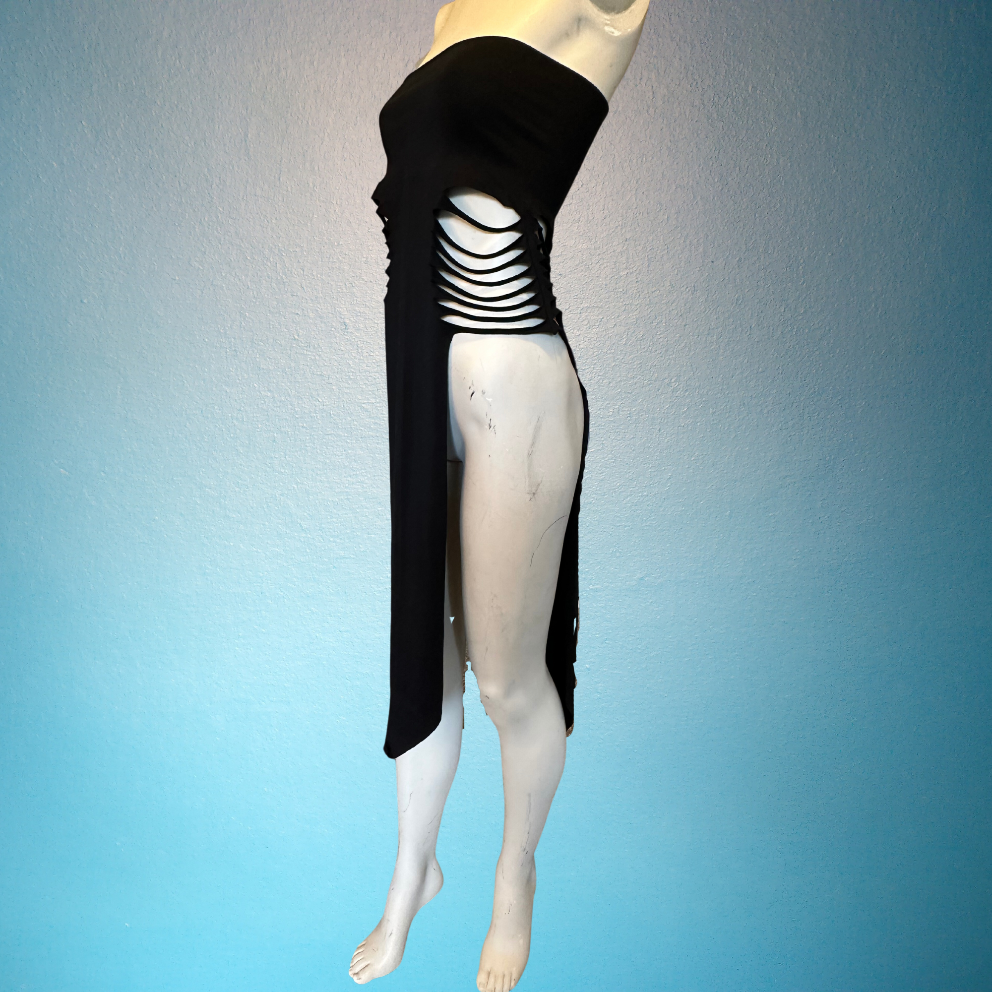 Double Slit Panel Skirt - Long Maxi Skirt
