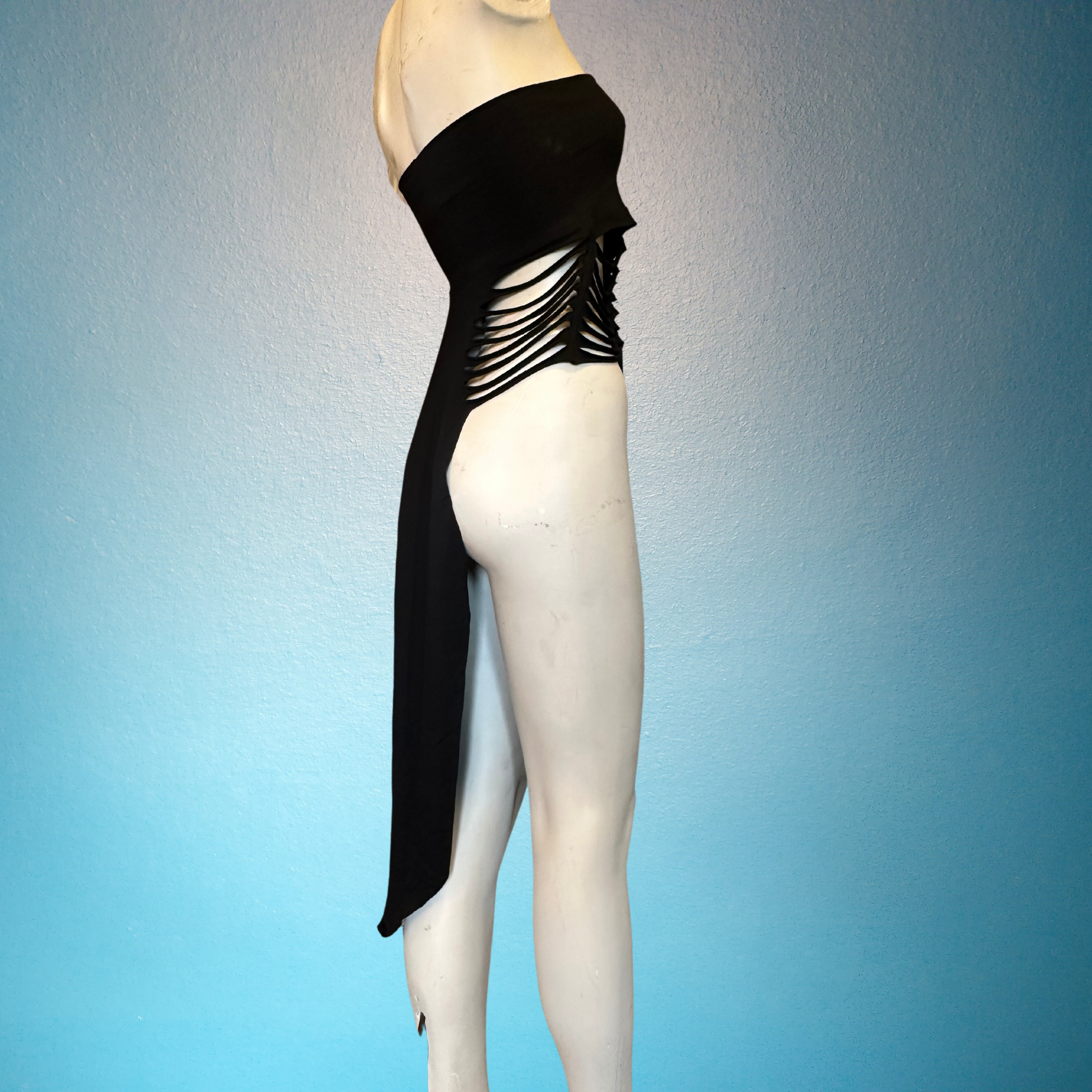 Double Slit Panel Skirt - Long Maxi Skirt