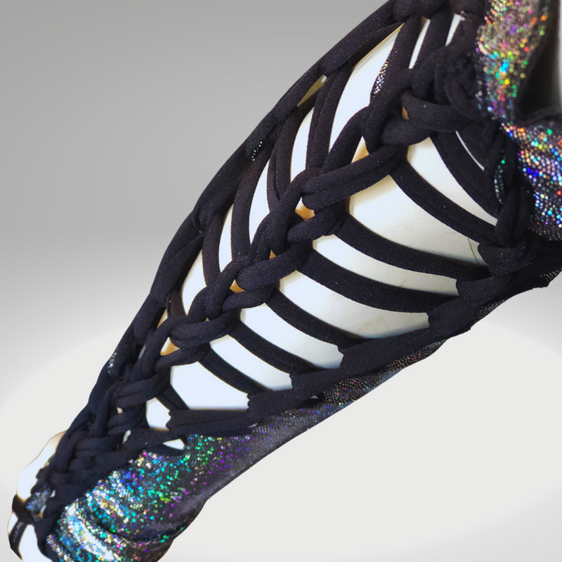 Holographic Arm Warmers * Braided Sleeves