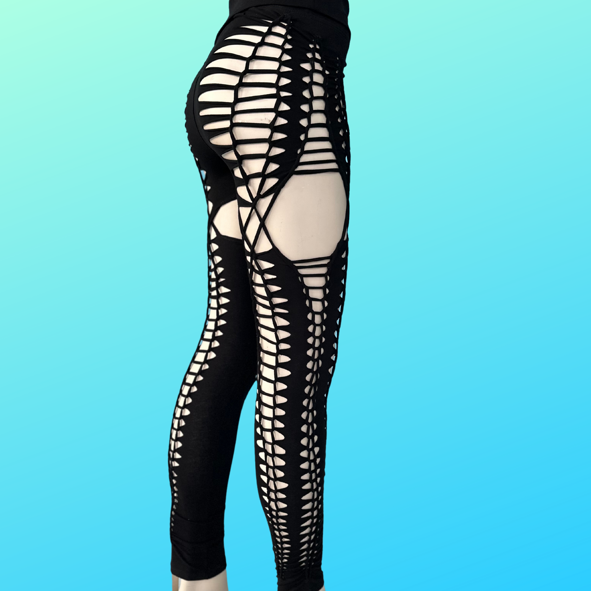 NEW Interlace Duality Leggings * Slit Weave Thigh Highs with Shorts