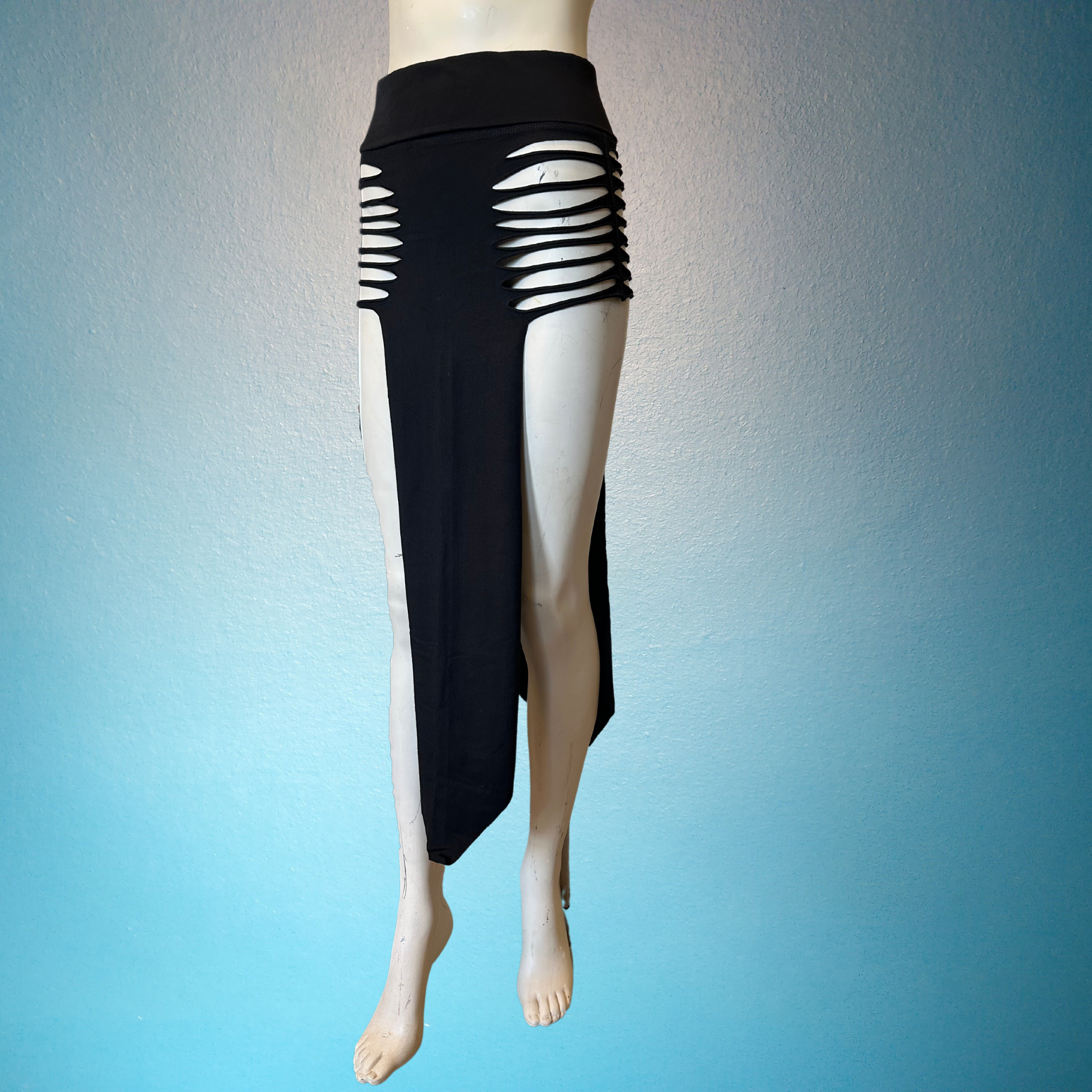 Double Slit Panel Skirt - Long Maxi Skirt