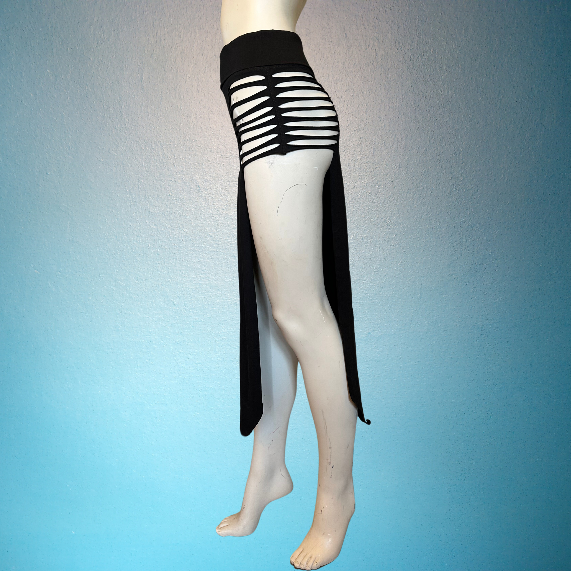 Double Slit Panel Skirt - Long Maxi Skirt