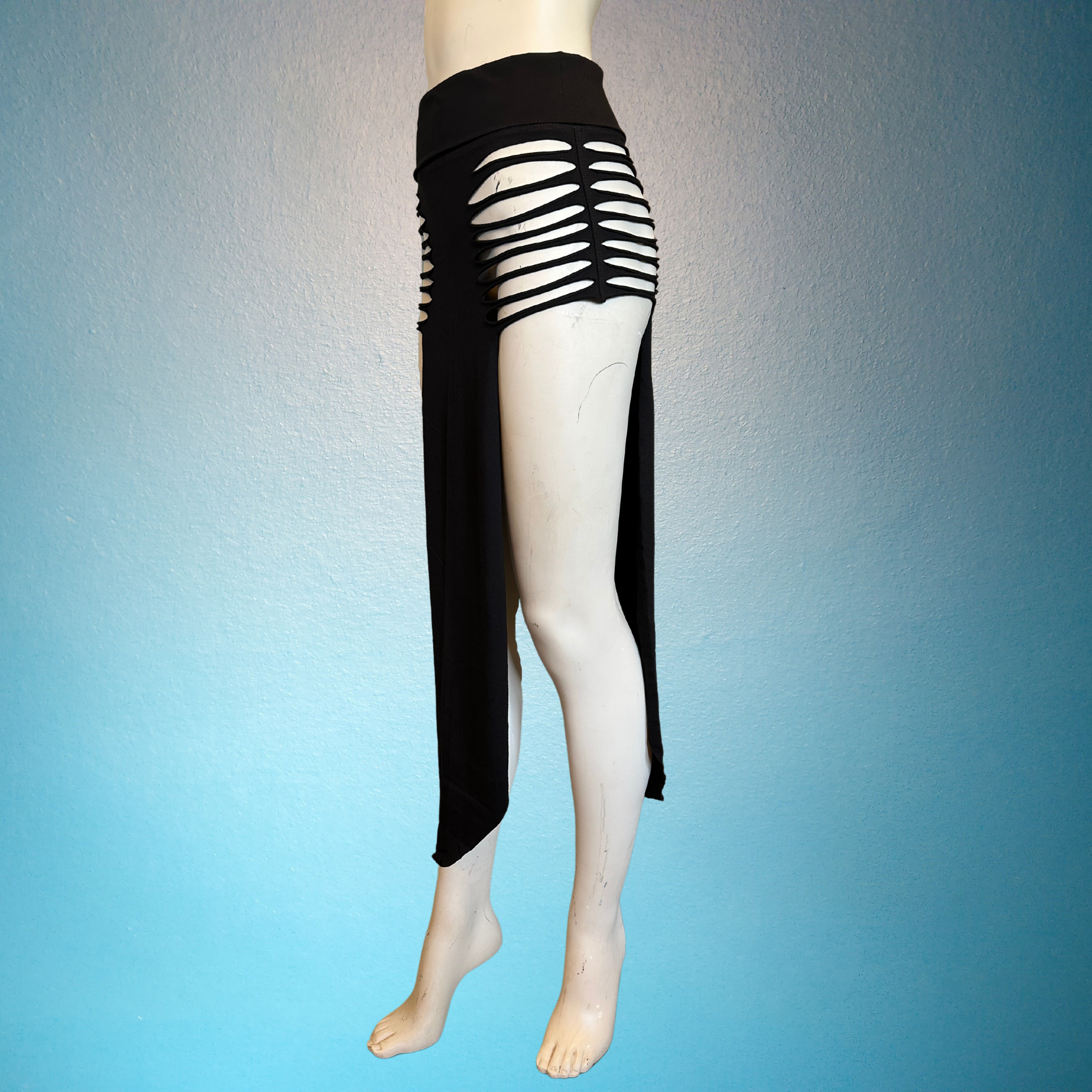 Double Slit Panel Skirt - Long Maxi Skirt