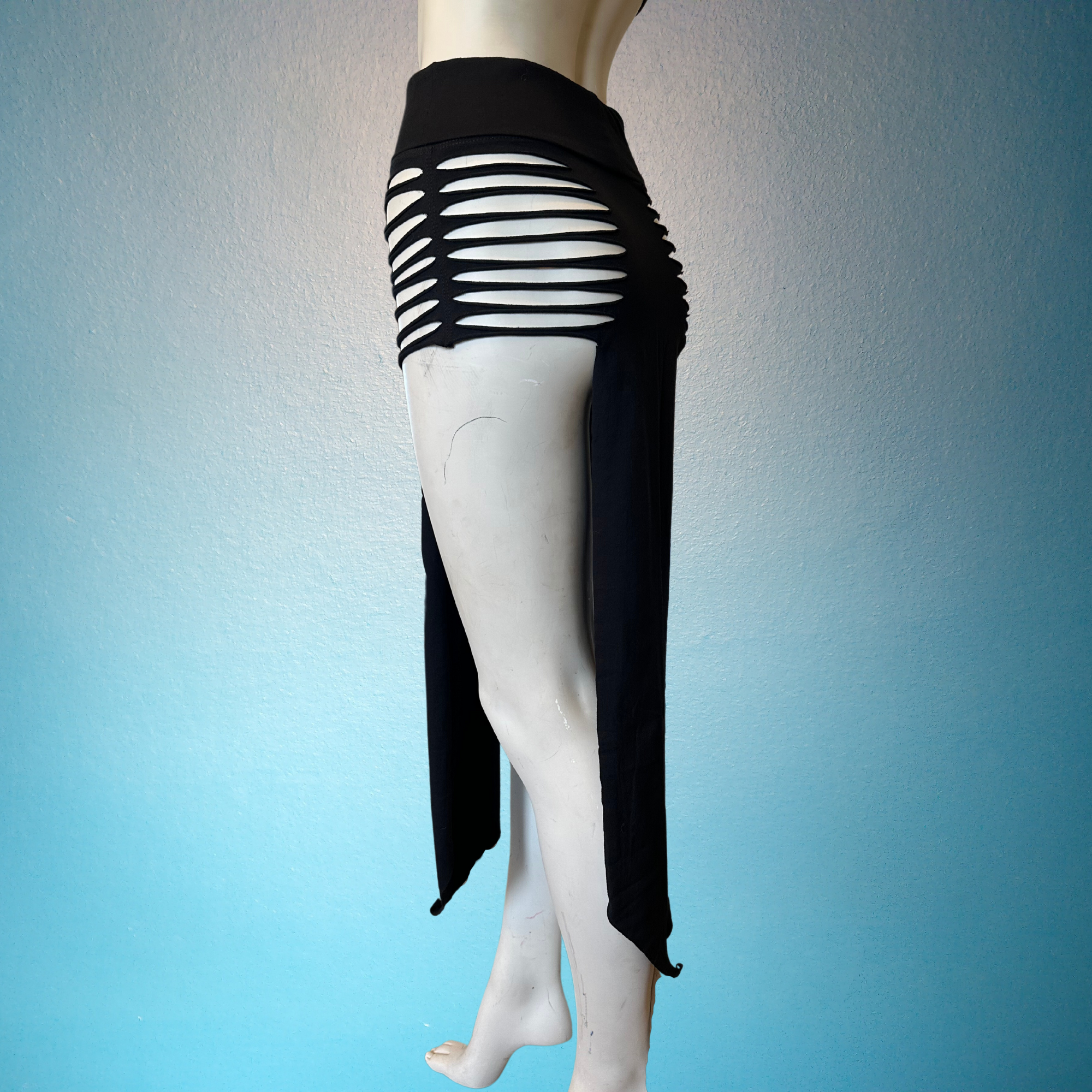 Double Slit Panel Skirt - Long Maxi Skirt