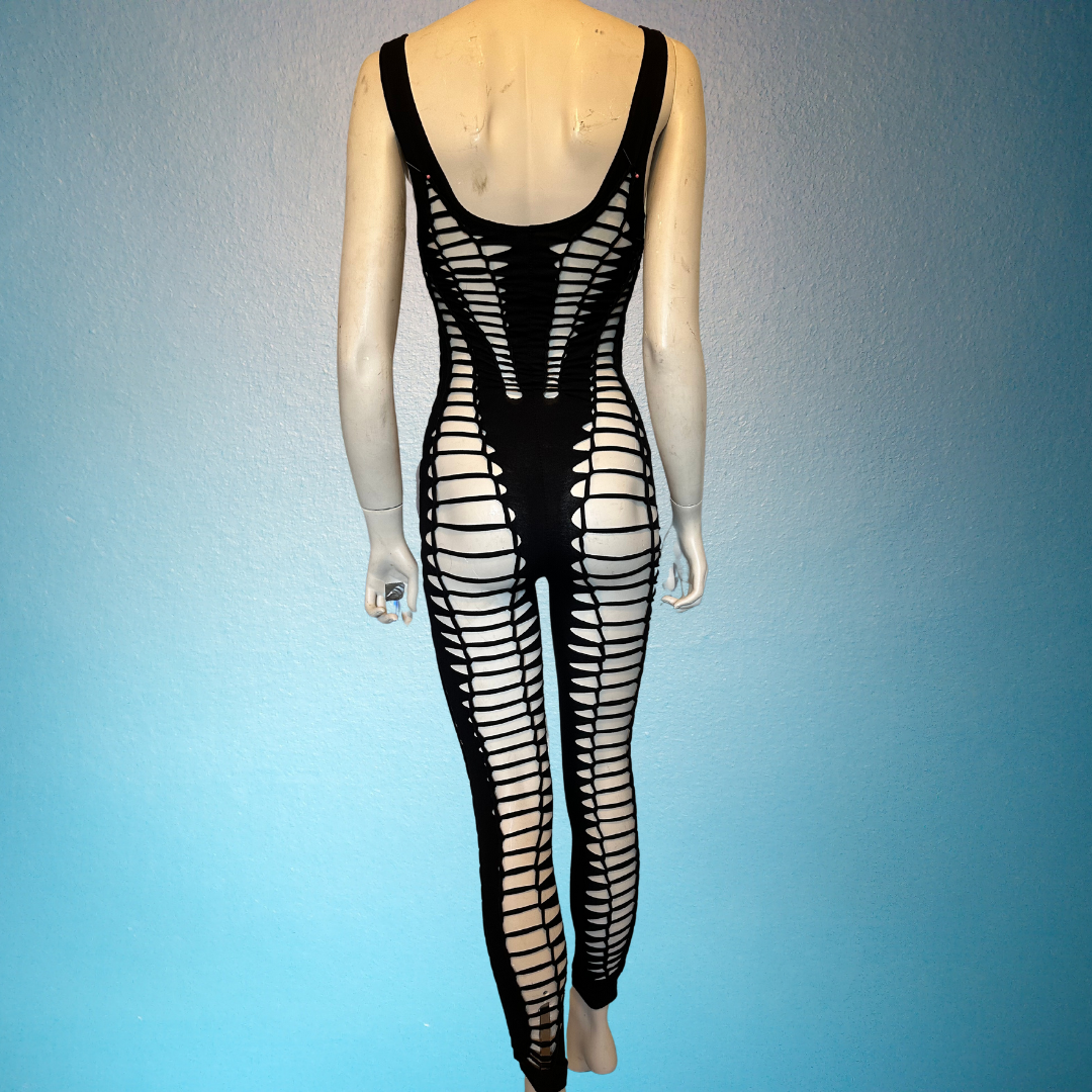 Slit Weave Catsuit - Braided Bodysuit