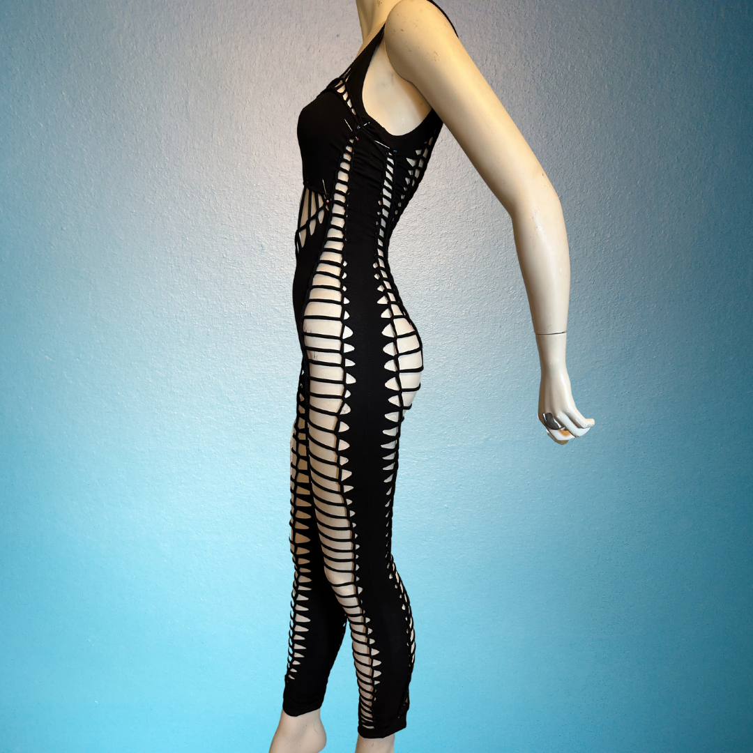 Slit Weave Catsuit - Braided Bodysuit