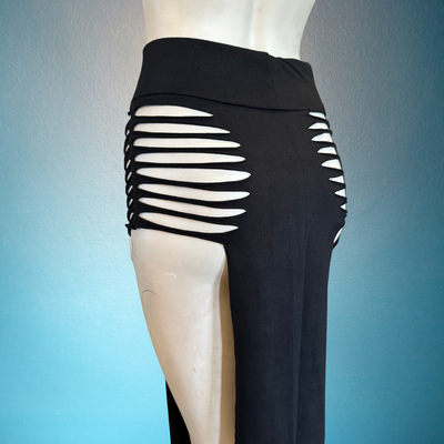 Double Slit Panel Skirt - Long Maxi Skirt
