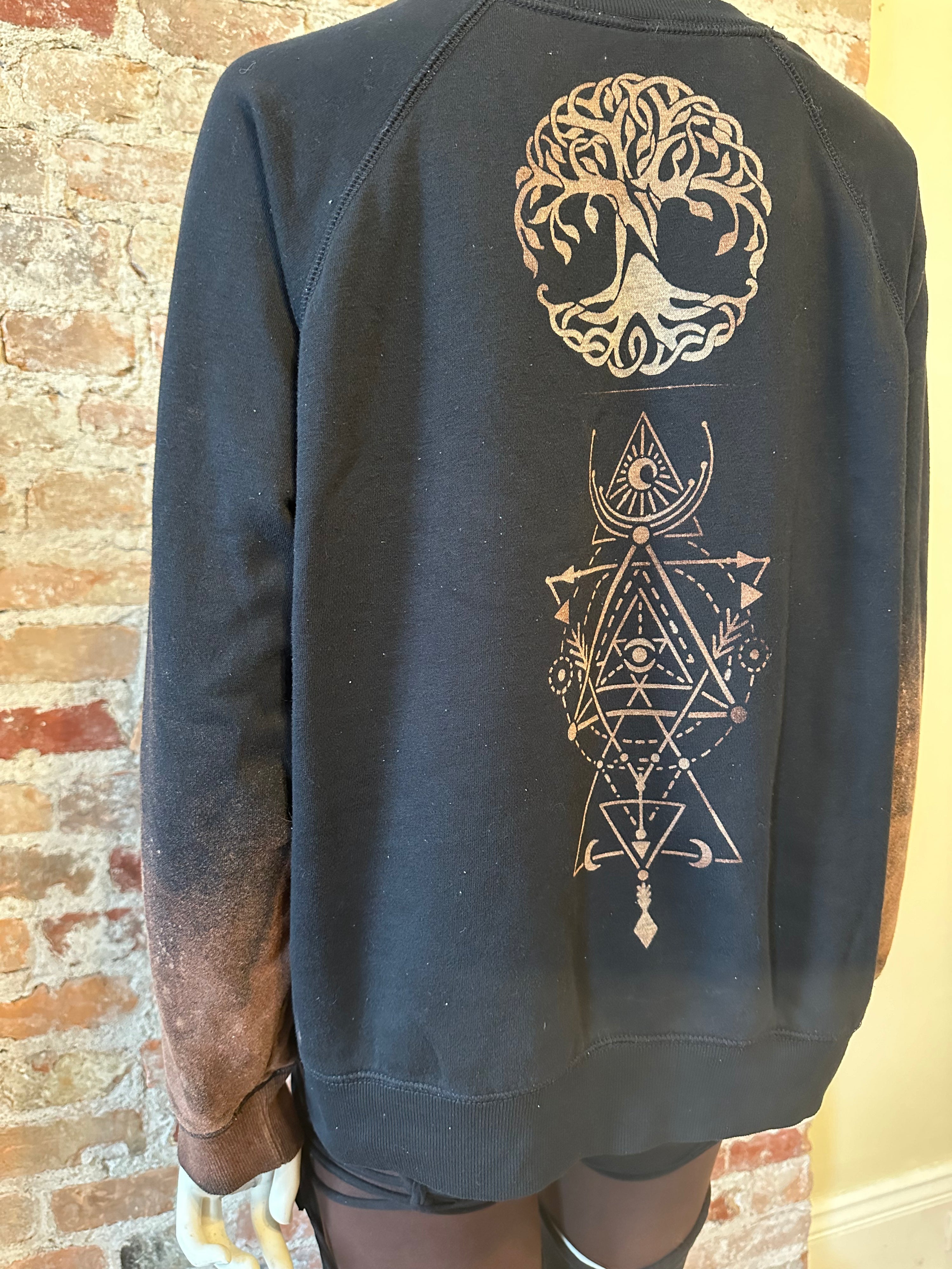 Roots & Realms Bleach Dyed Mandala Sweatshirt