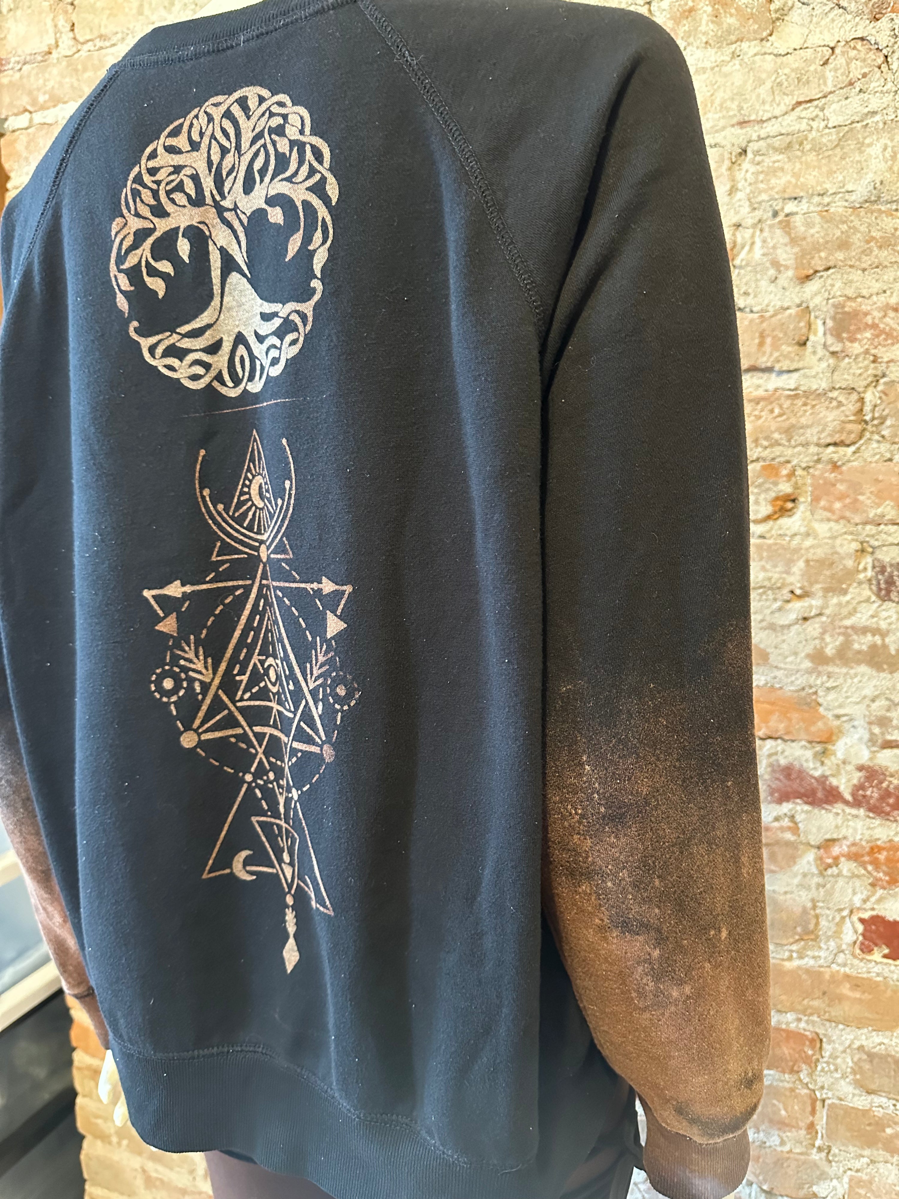 Roots & Realms Bleach Dyed Mandala Sweatshirt