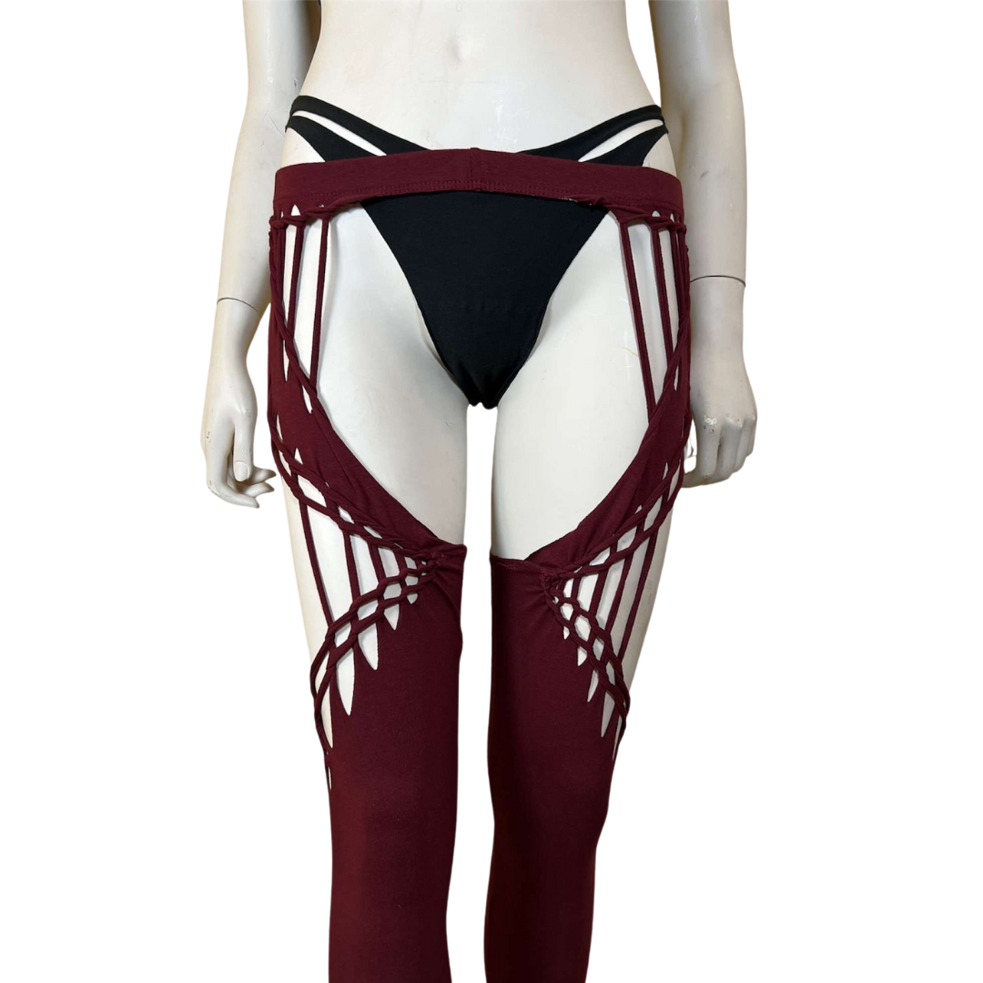 Sexy Slit Weave Garter Leggings * Thigh Highs