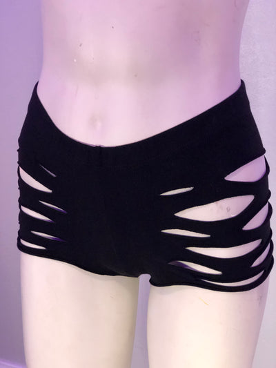 Sexy Sliced Net Shorts
