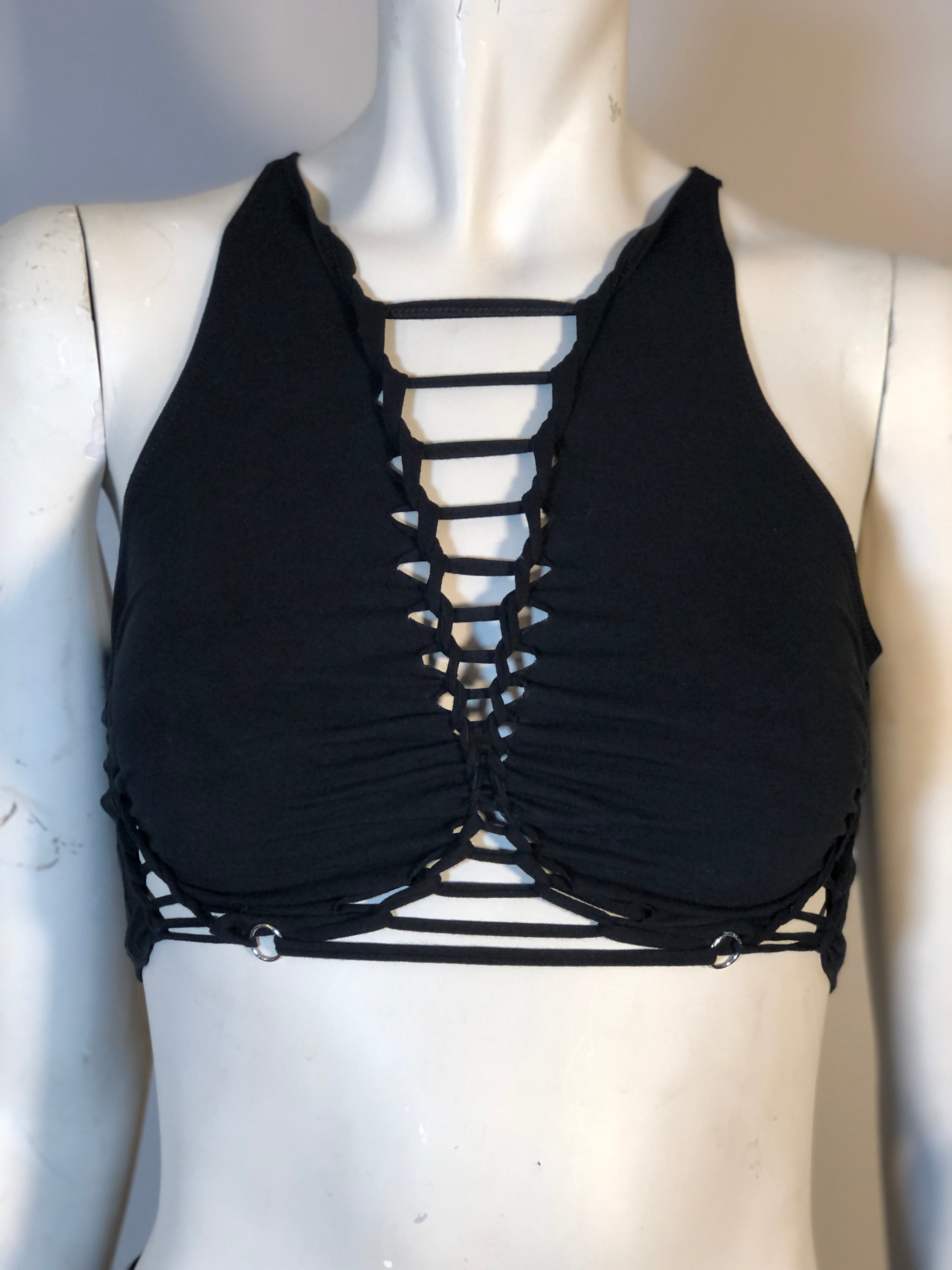 Pierced and Braided Burner Crop Top
