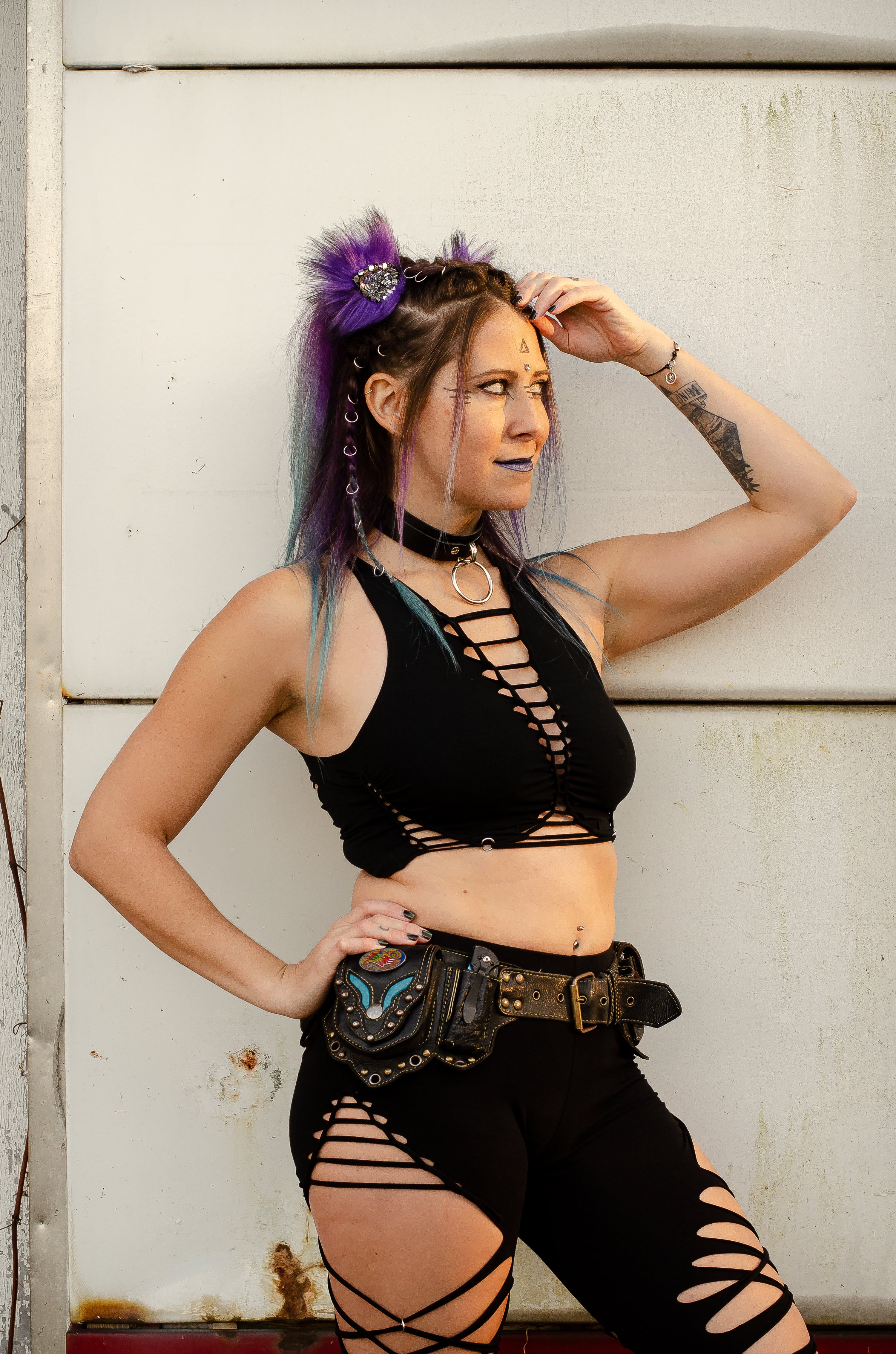 Pierced and Braided Burner Crop Top