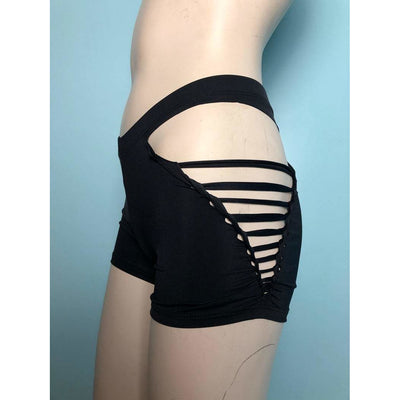 Hipster Slit Weave Booty Shorts
