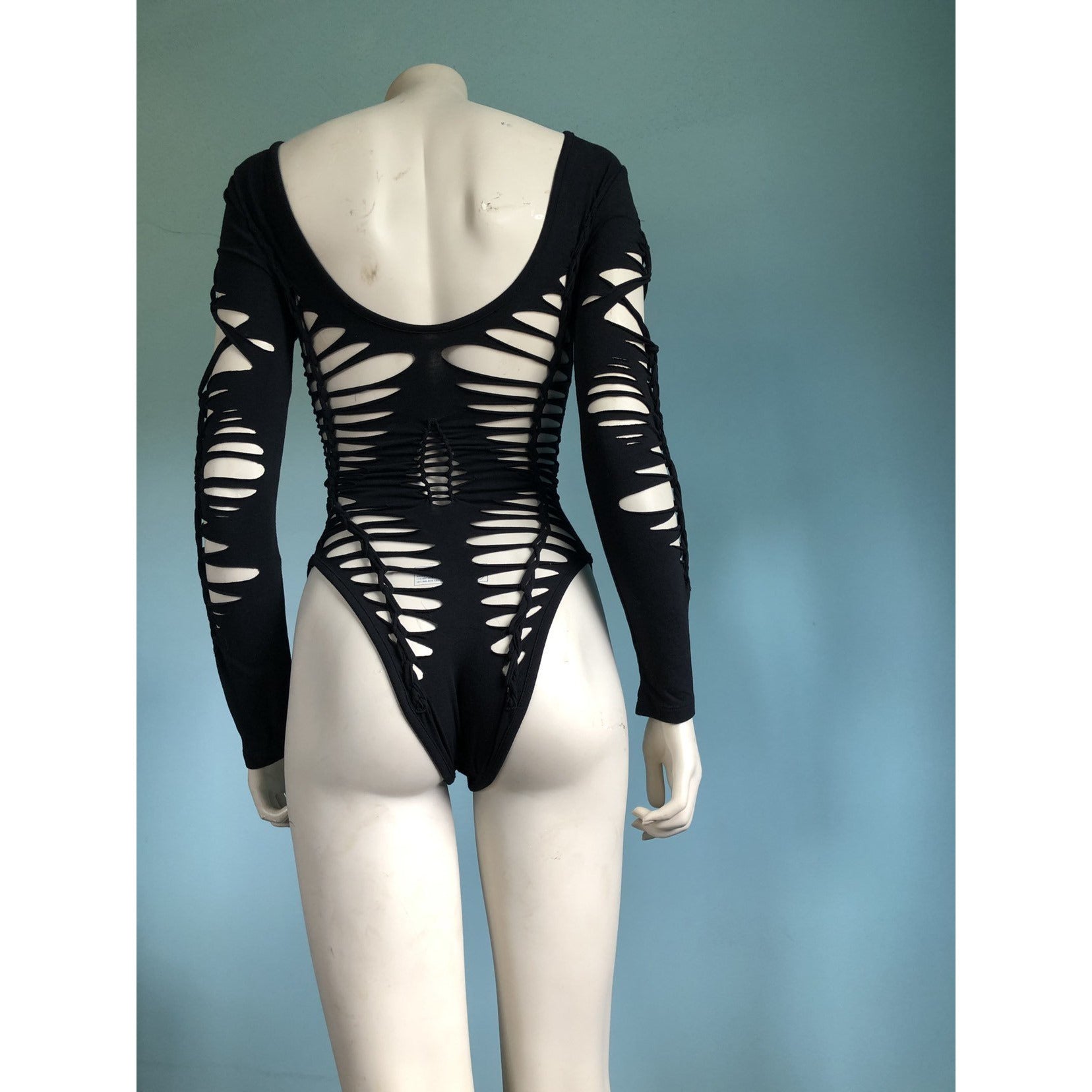 The Inferno Bodysuit – Slit Weave Woven Cutout Festival Leotard for Raves & Fire Dancers