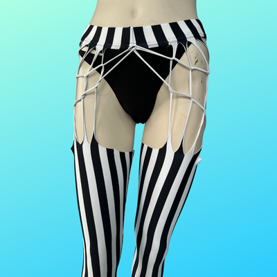 NEW Circus Stripe String Theory Garter Leggings