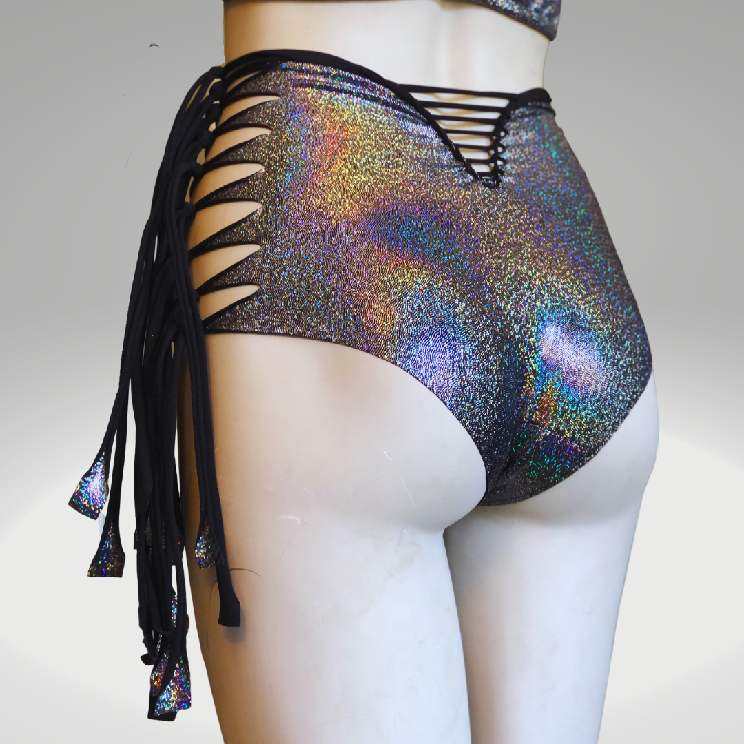 Rainbow Lace-Up Rave Top, Rave Girl Outfits
