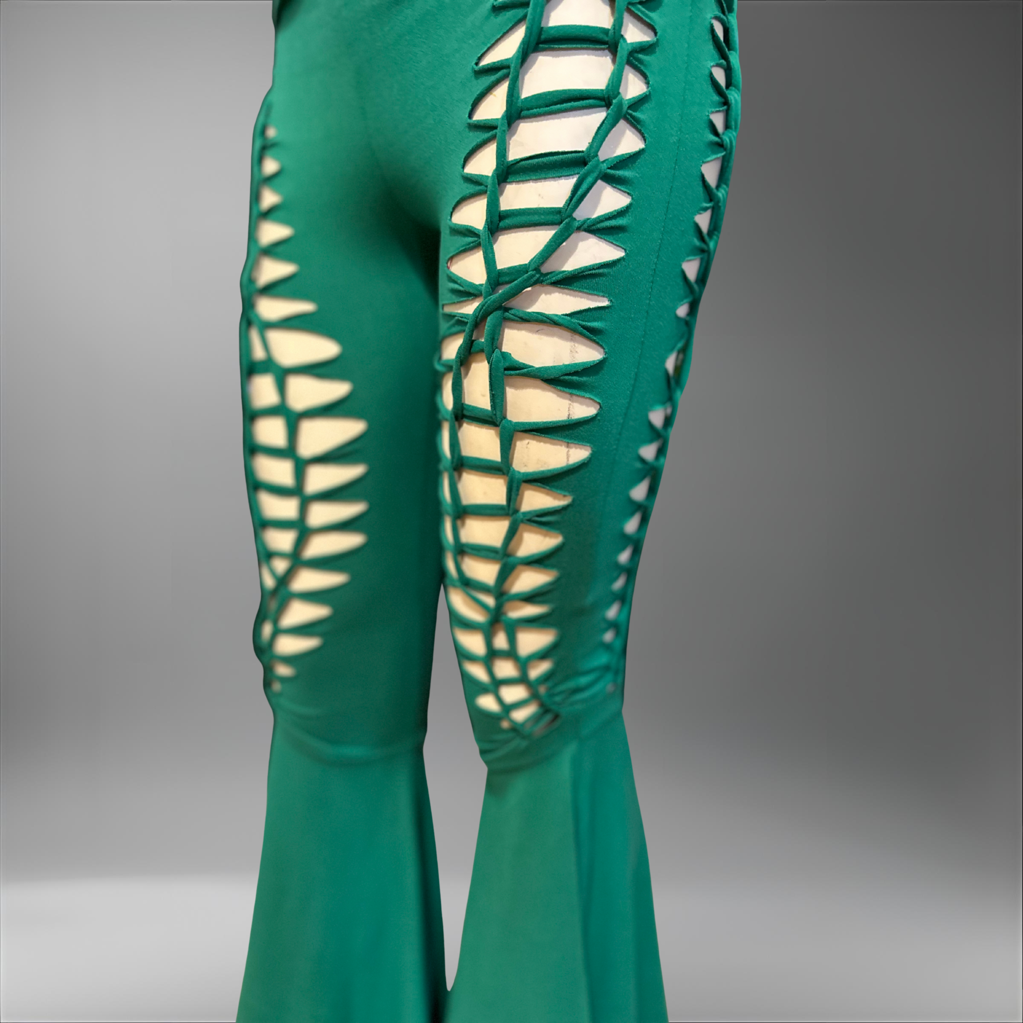 NEW Flow Dream Slit Weave Flared Leggings | Handmade Rave Pants | Plus Size Pants