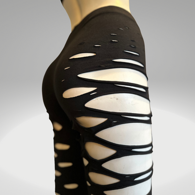 Sliced to Entice Leggings - Slit Weave