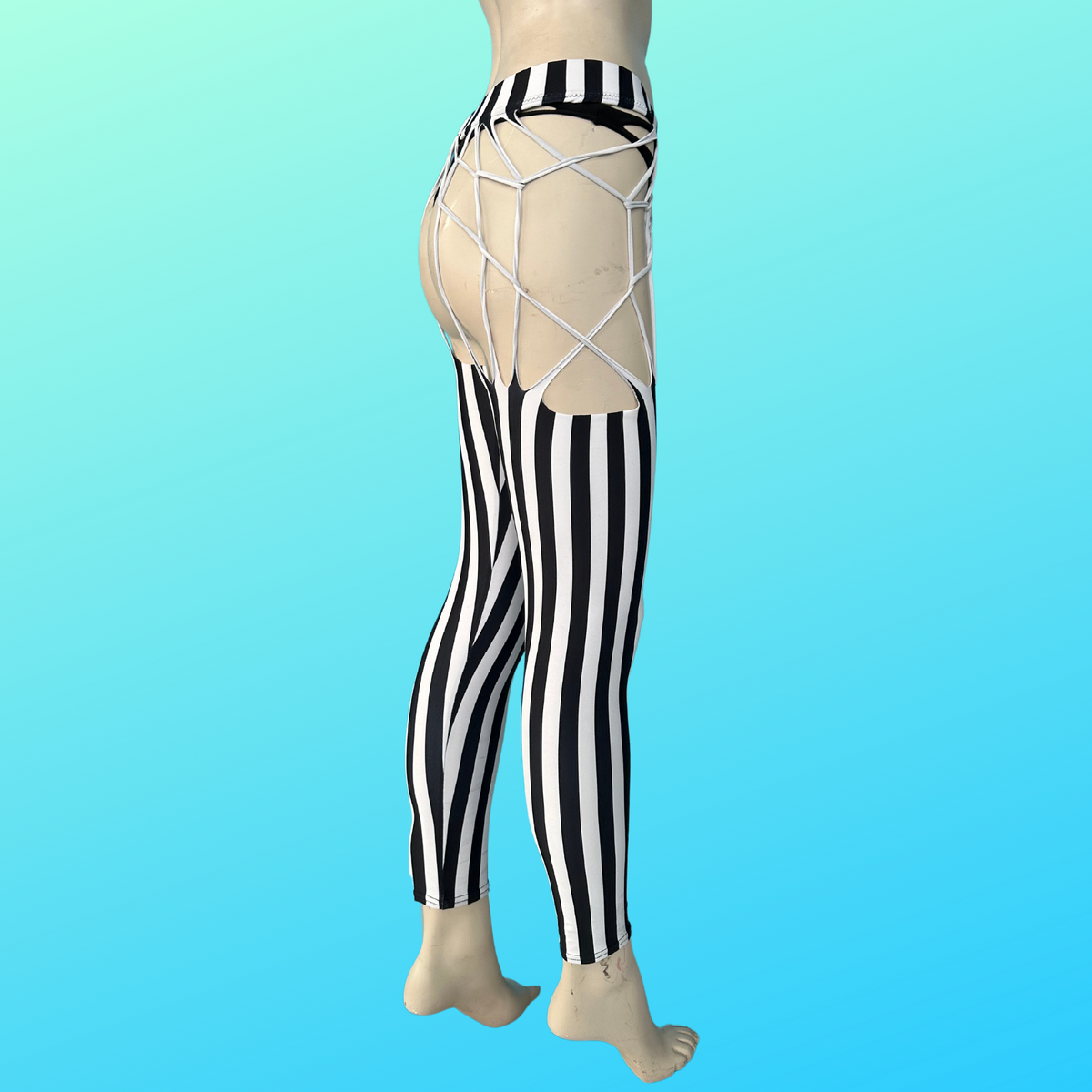 NEW Circus Stripe String Theory Garter Leggings