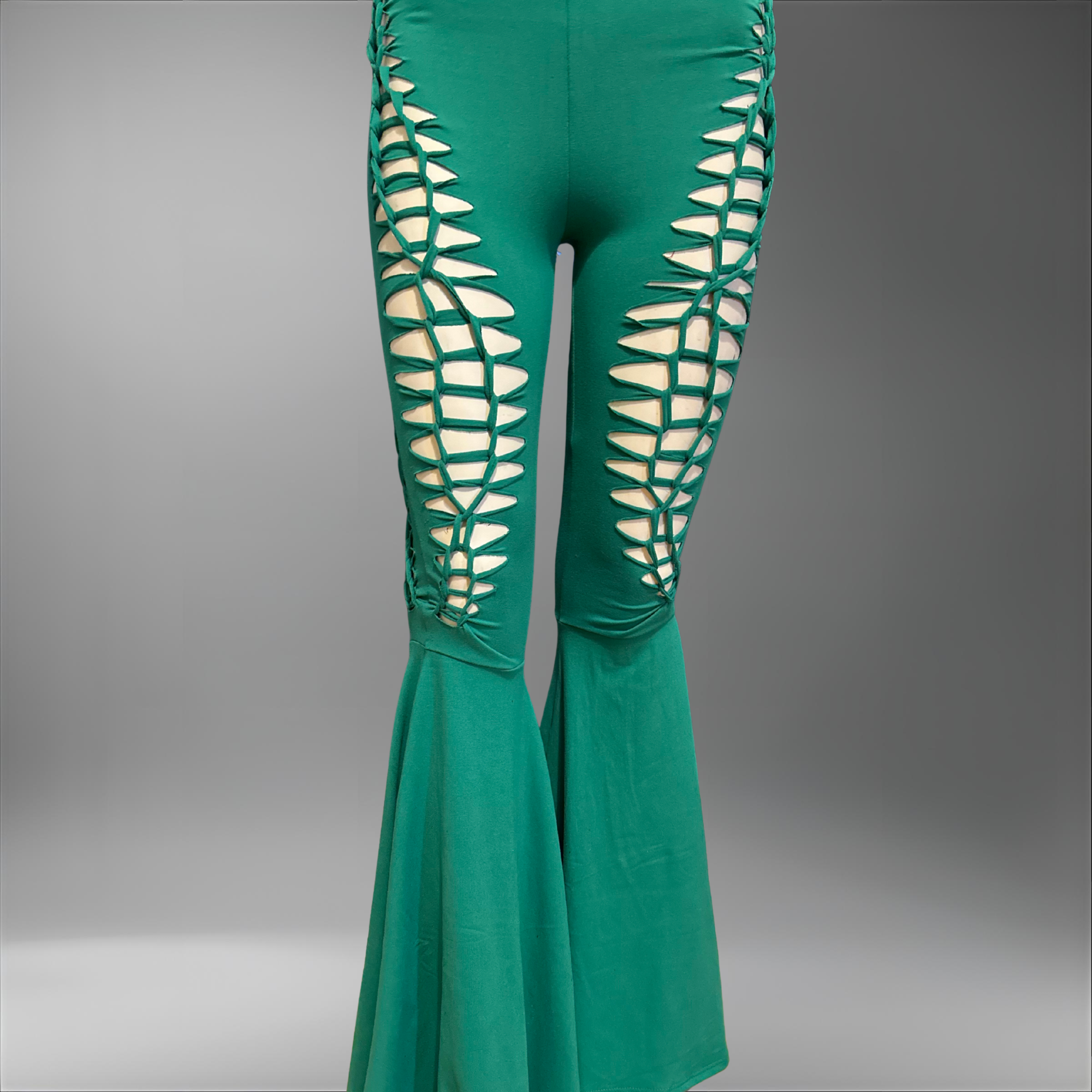 NEW Flow Dream Slit Weave Flared Leggings | Handmade Rave Pants | Plus Size Pants
