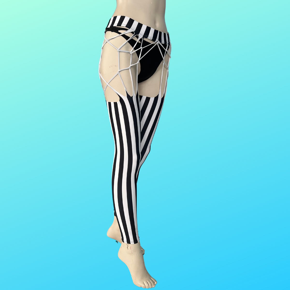 NEW Circus Stripe String Theory Garter Leggings