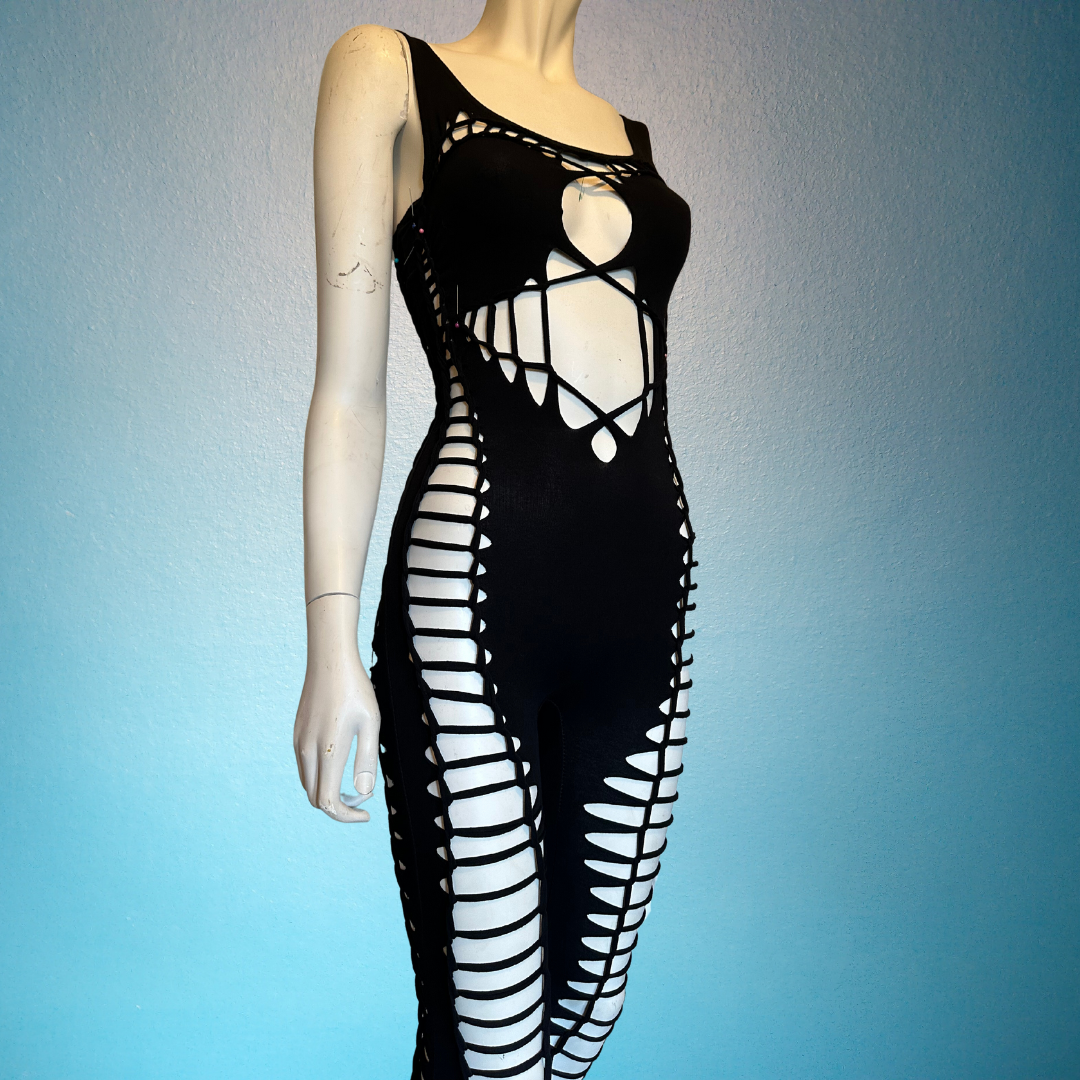 Slit Weave Catsuit - Braided Bodysuit