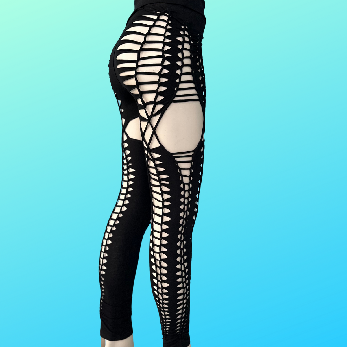 NEW Interlace Duality Leggings * Slit Weave Thigh Highs with Shorts