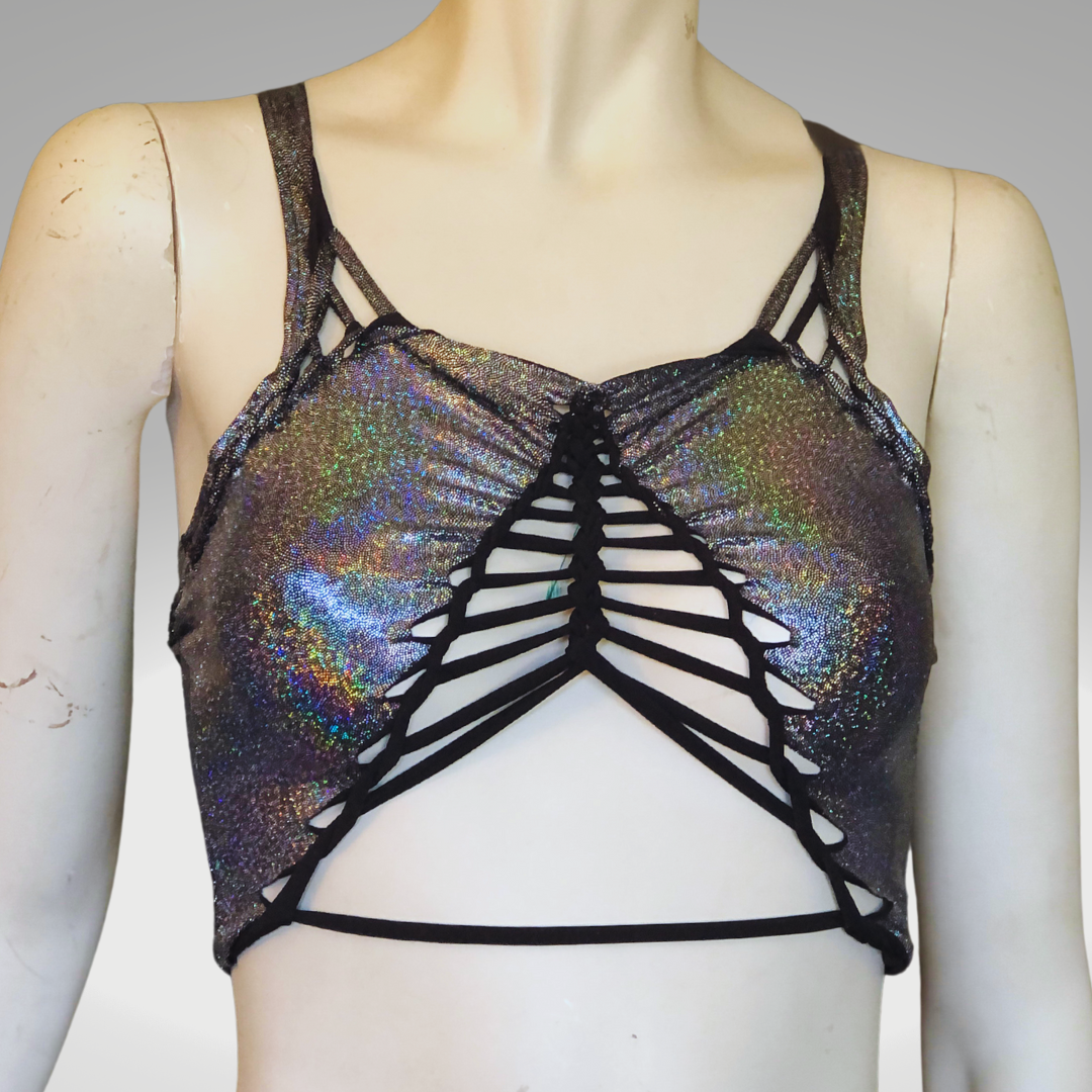 FULL SET Holographic shorts, sleeves, and top