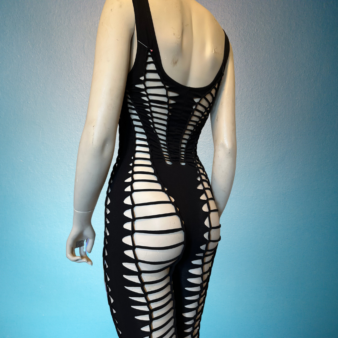 Slit Weave Catsuit - Braided Bodysuit
