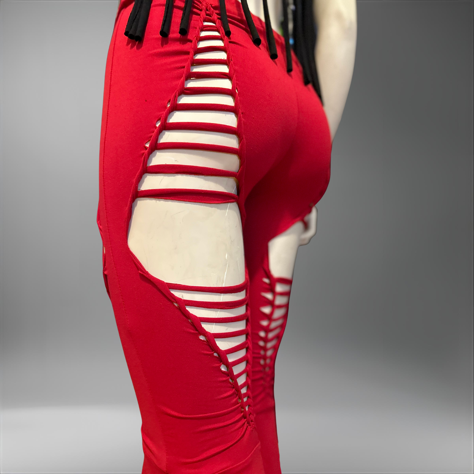 NEW Diamond Eclipse Slit Weave Flared Leggings | Handmade Festival Pants