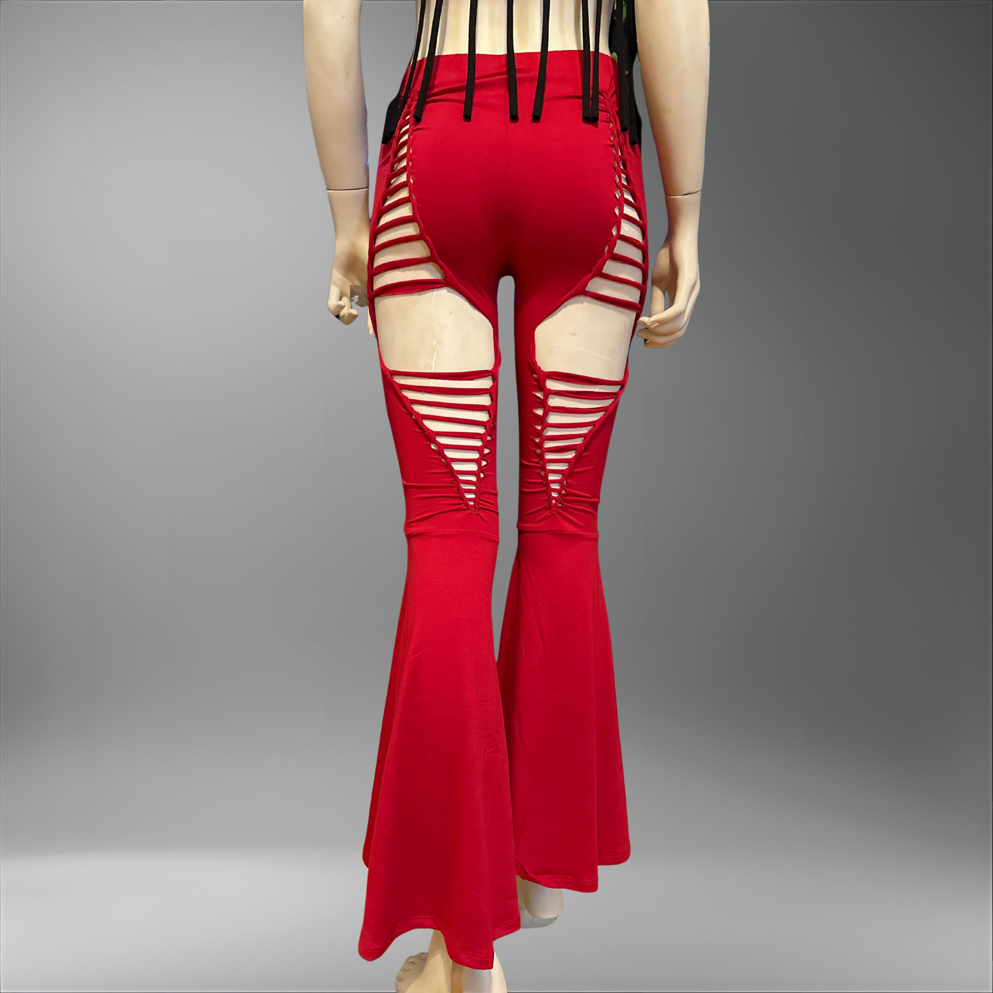 NEW Diamond Eclipse Slit Weave Flared Leggings | Handmade Festival Pants