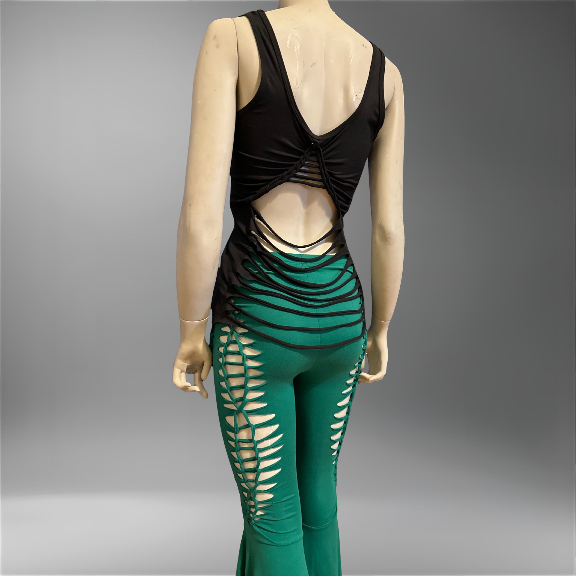 NEW Flow Dream Slit Weave Flared Leggings | Handmade Rave Pants | Plus Size Pants