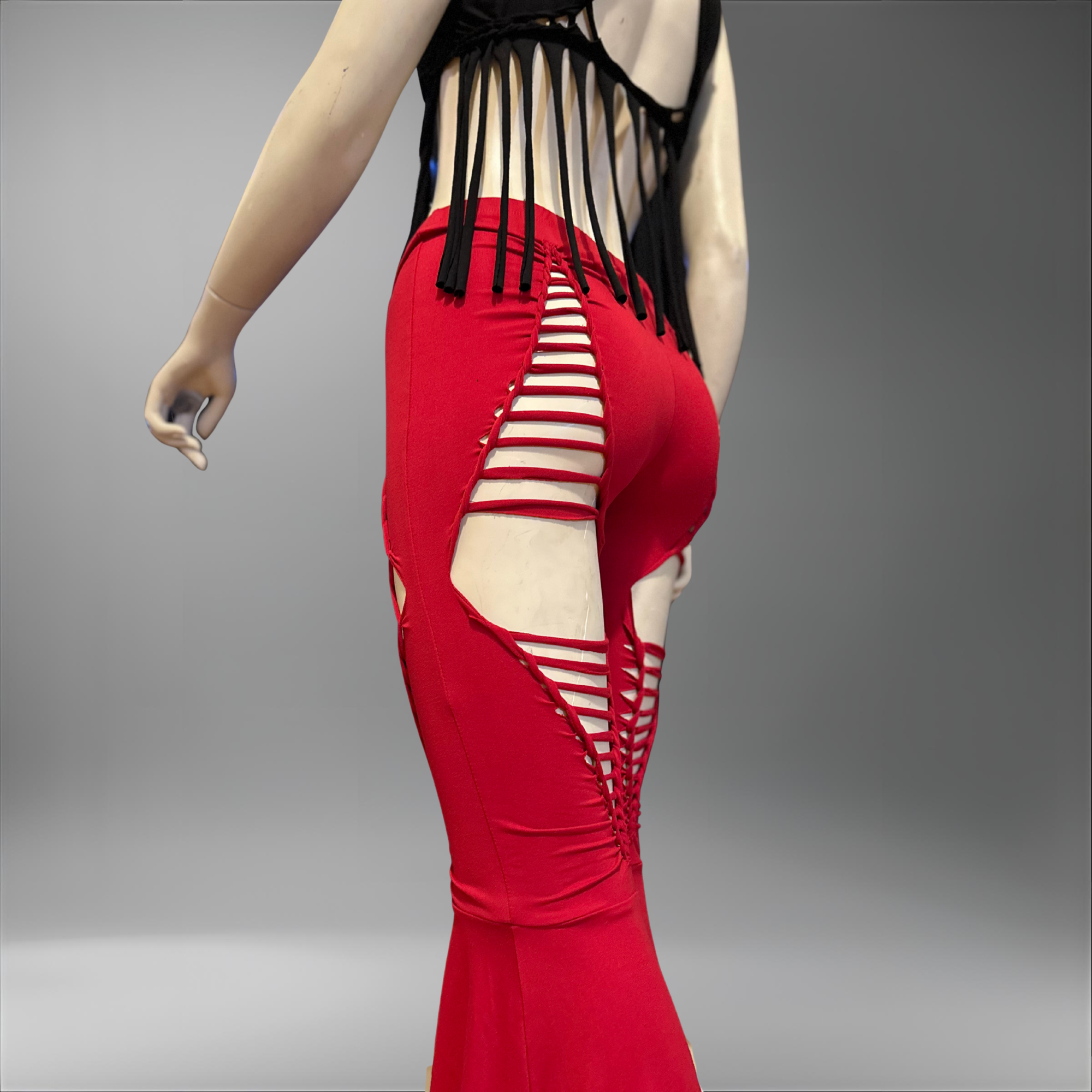 NEW Diamond Eclipse Slit Weave Flared Leggings | Handmade Festival Pants