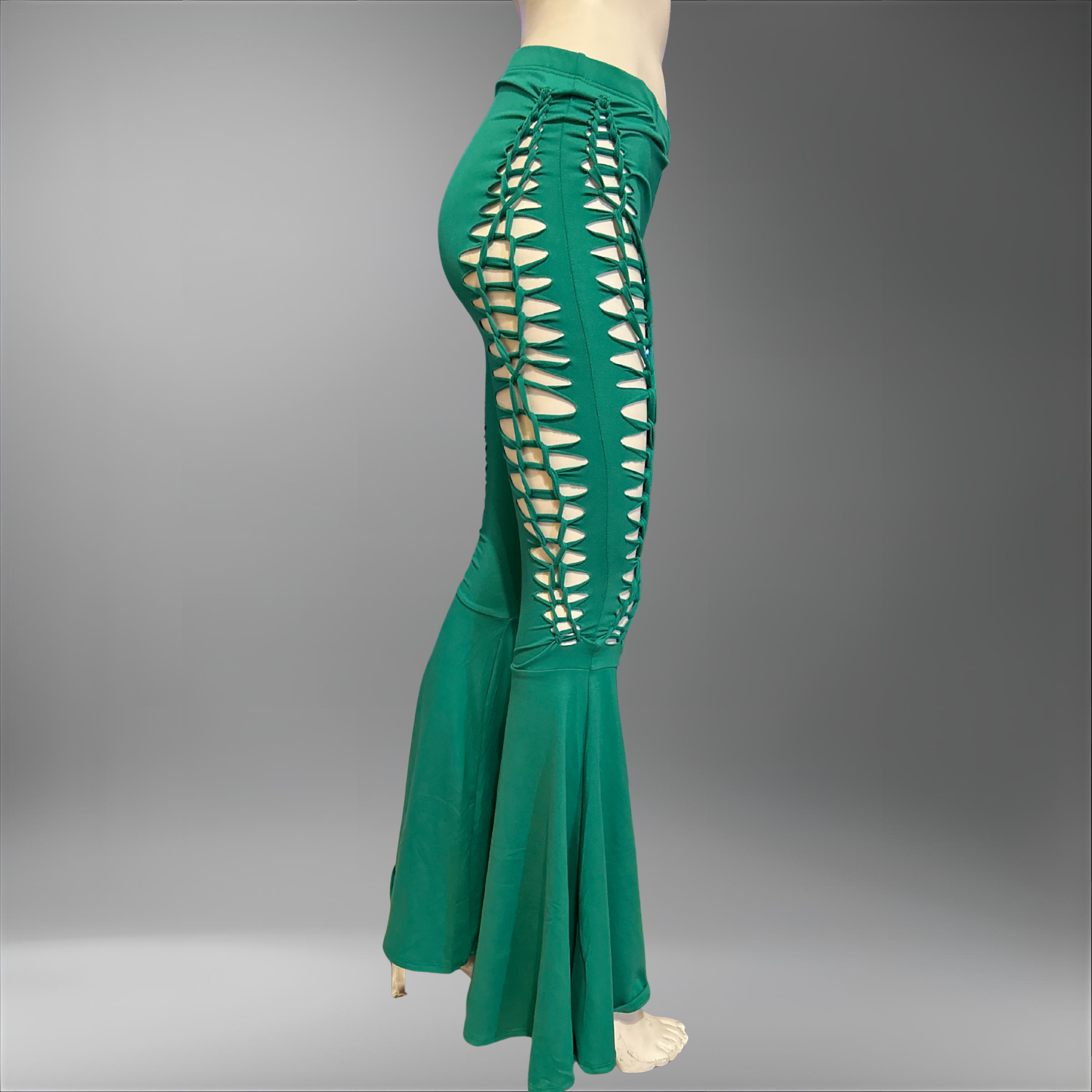 NEW Flow Dream Slit Weave Flared Leggings | Handmade Rave Pants | Plus Size Pants