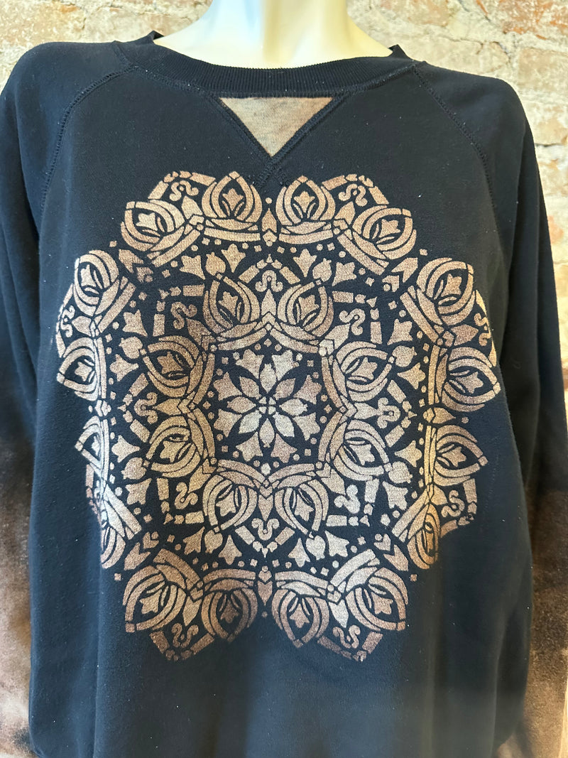 Roots & Realms Bleach Dyed Mandala Sweatshirt