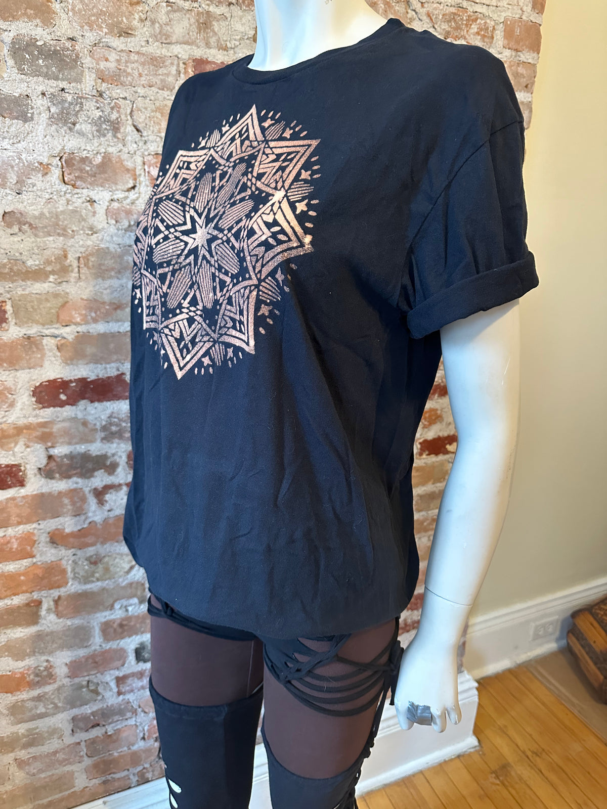 Mystic Skull Mandala Bleach Dyed Unisex Tee