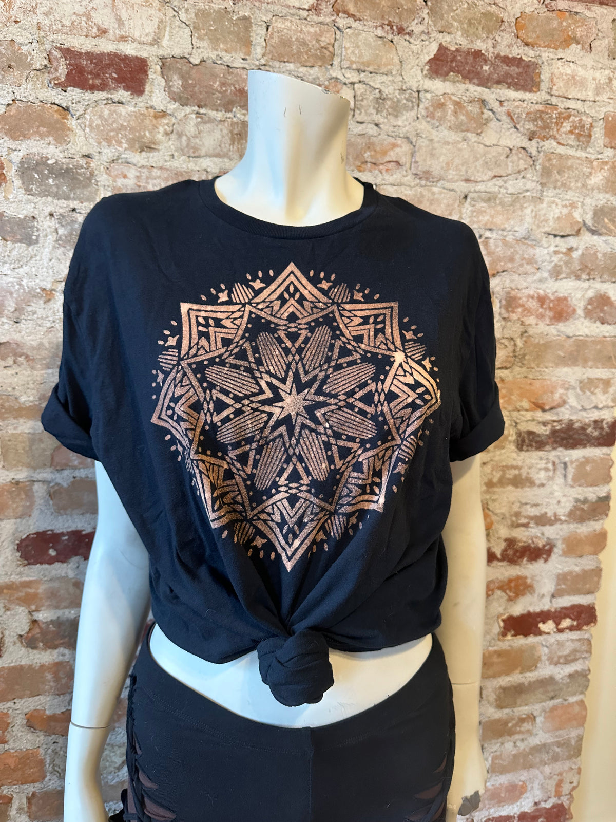 Mystic Skull Mandala Bleach Dyed Unisex Tee