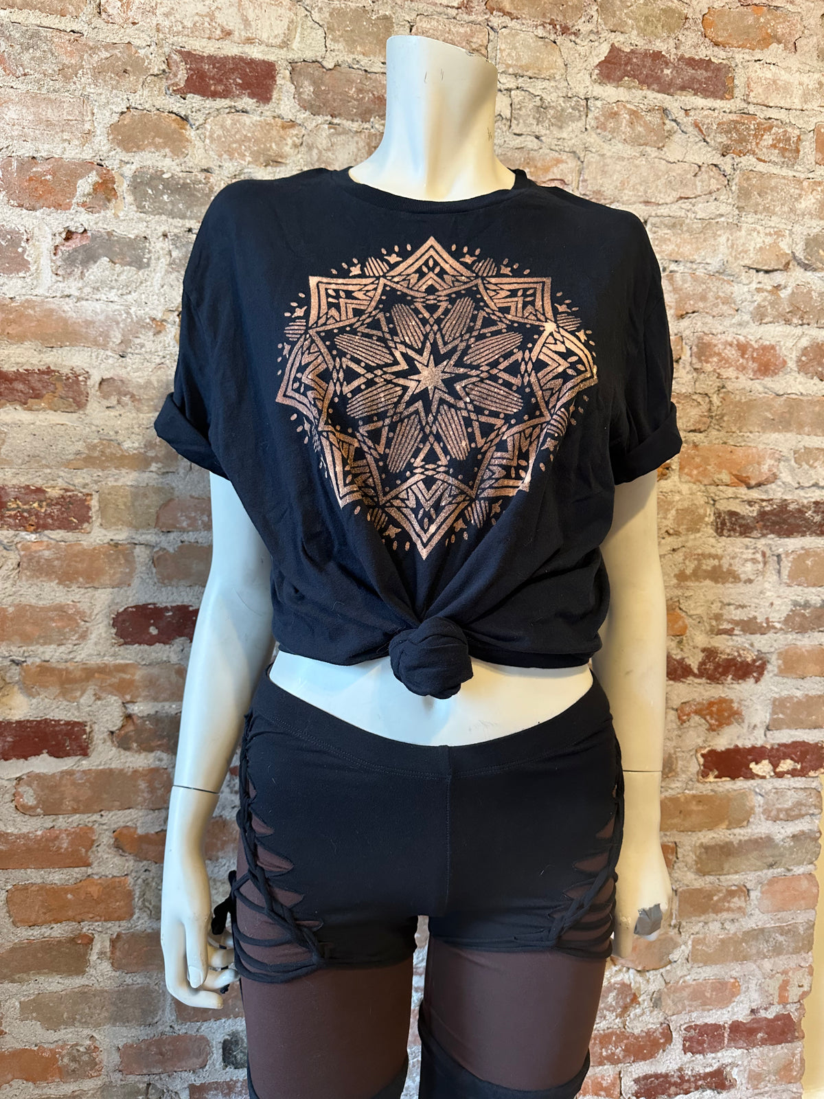 Mystic Skull Mandala Bleach Dyed Unisex Tee