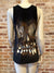 Skull Illusion Bleached Cutout Tank