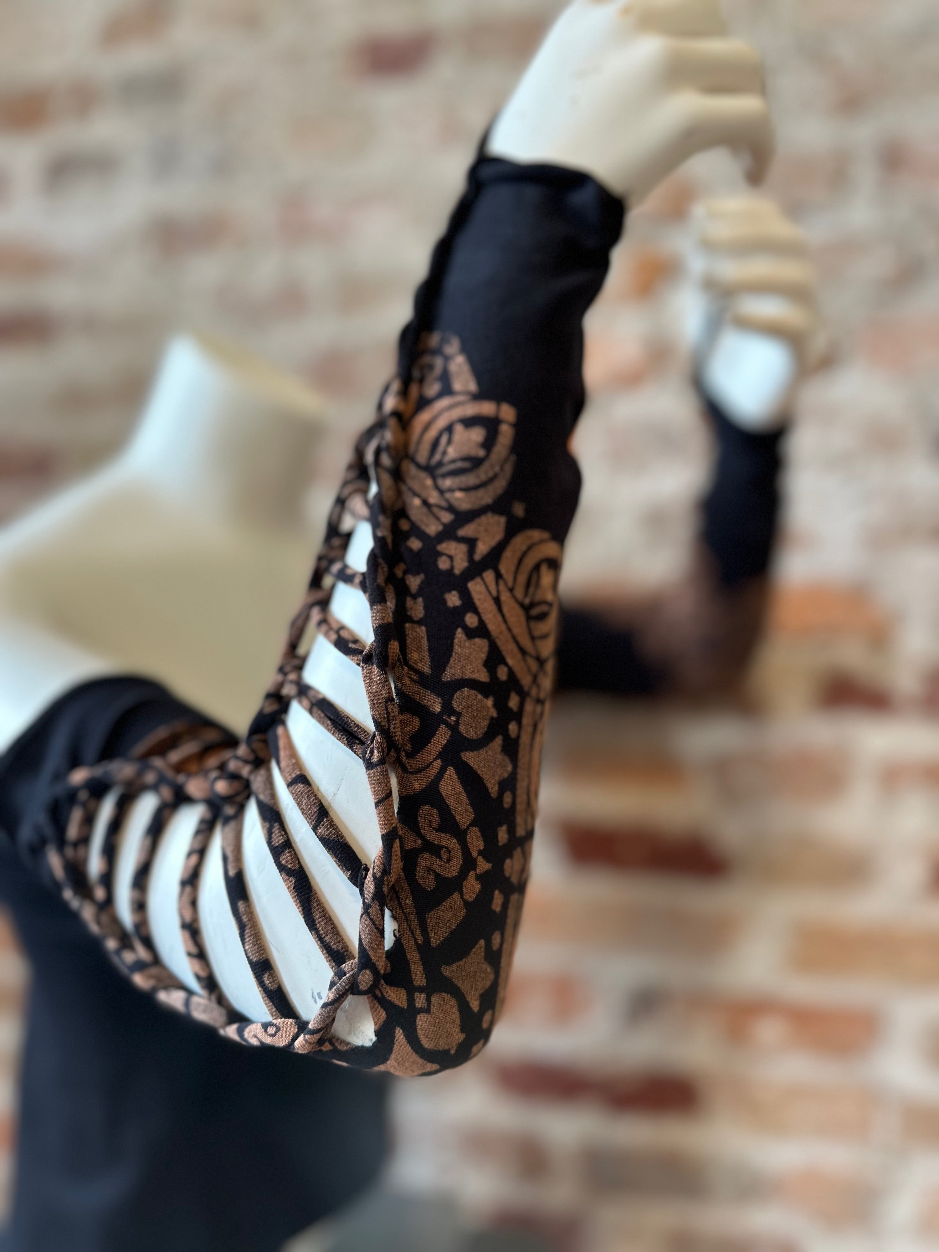 Sacred Grid Bleached Gauntlets
