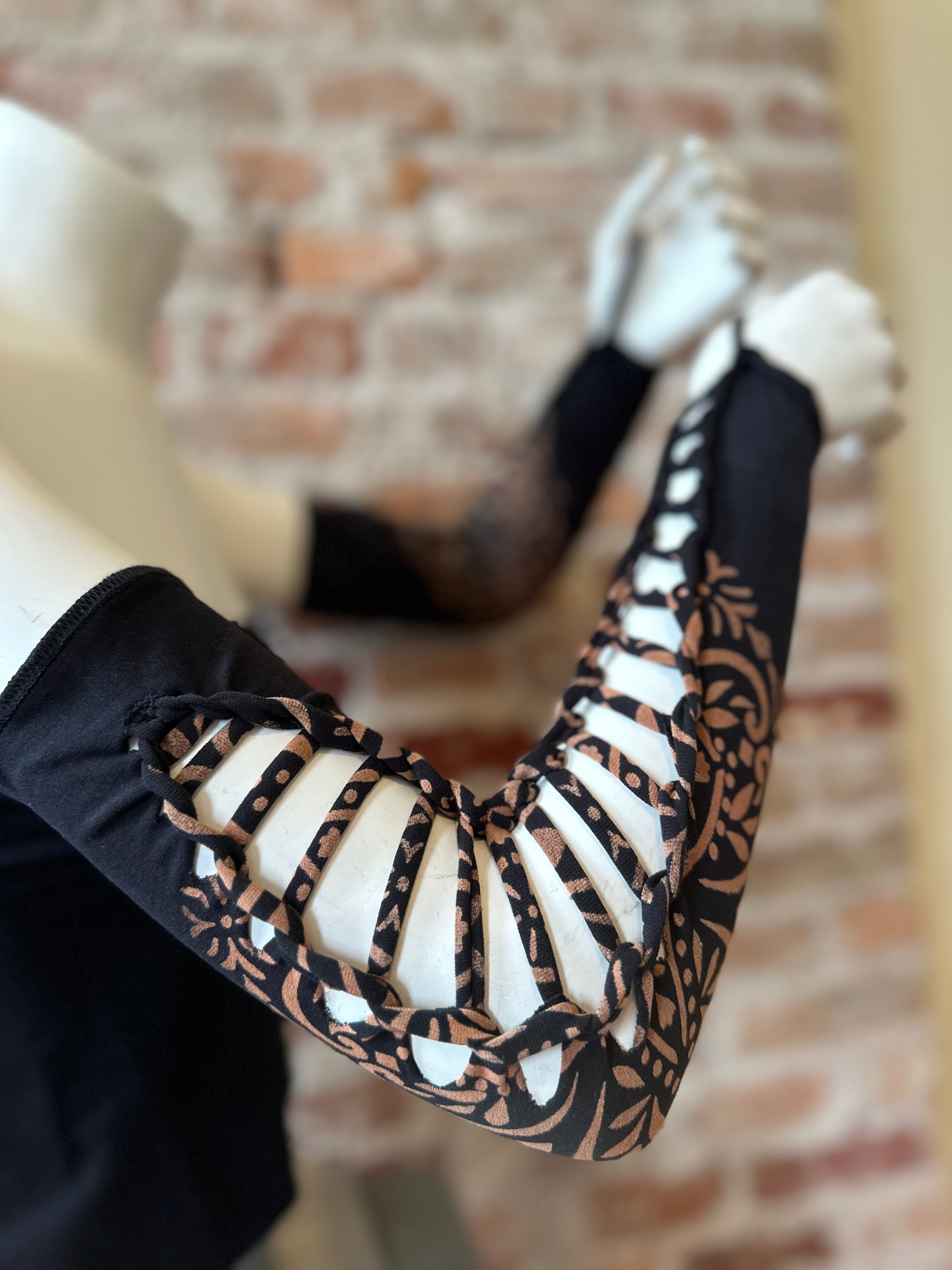 Mandala Bloom Bleached Gauntlets