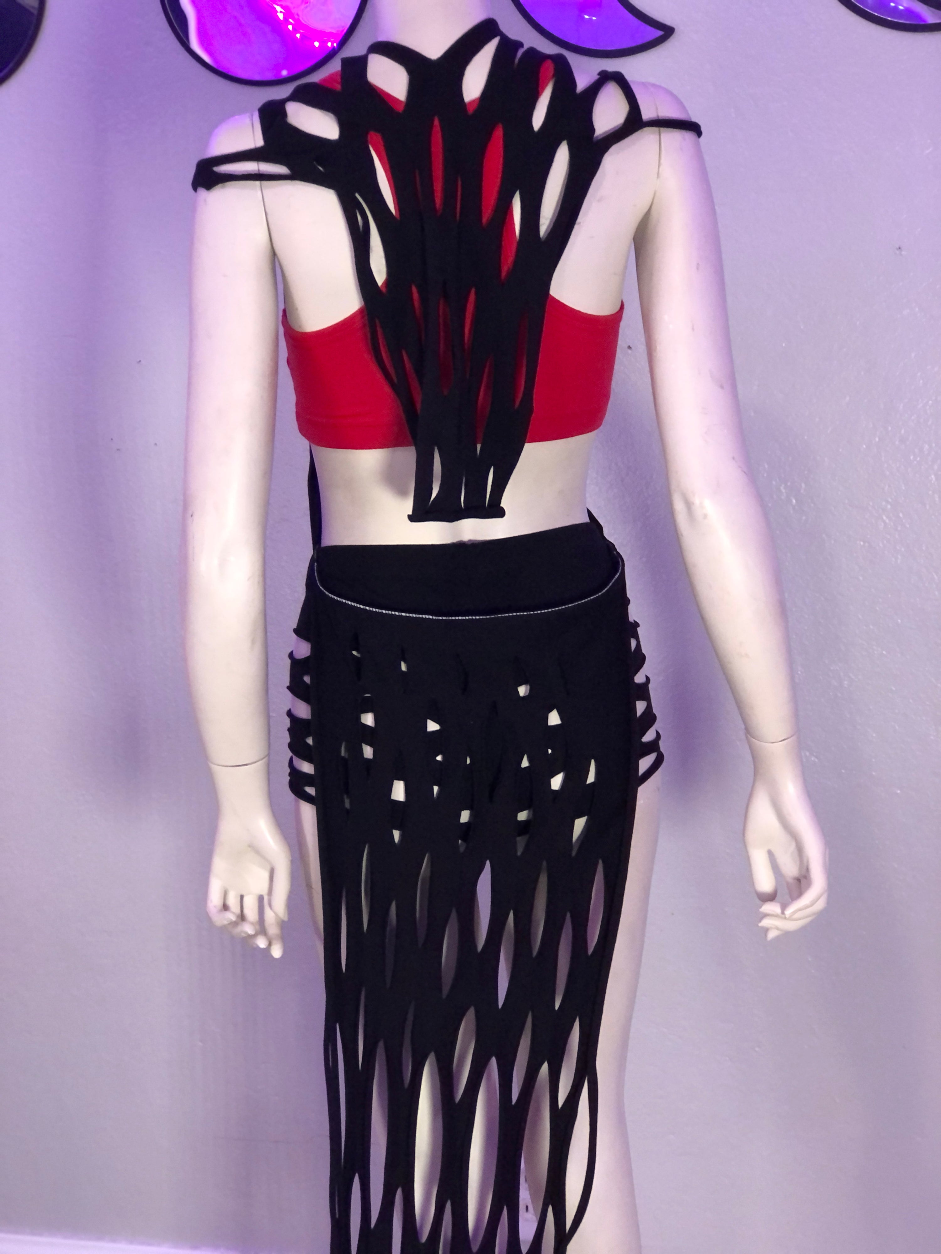 Multi-Way Slit Skirt and Shirt