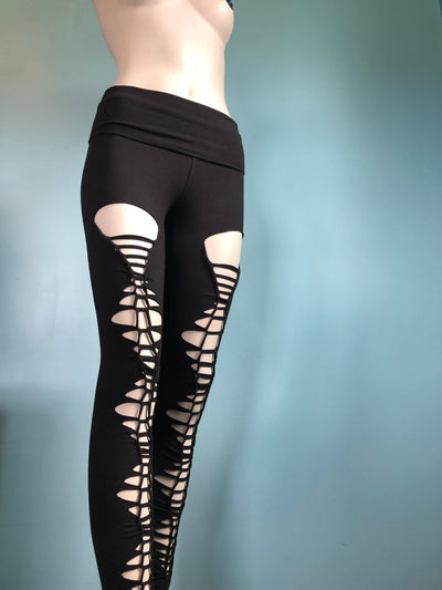 Stylish Front Cut-Out Designer Wear Long Kurta With Leggings