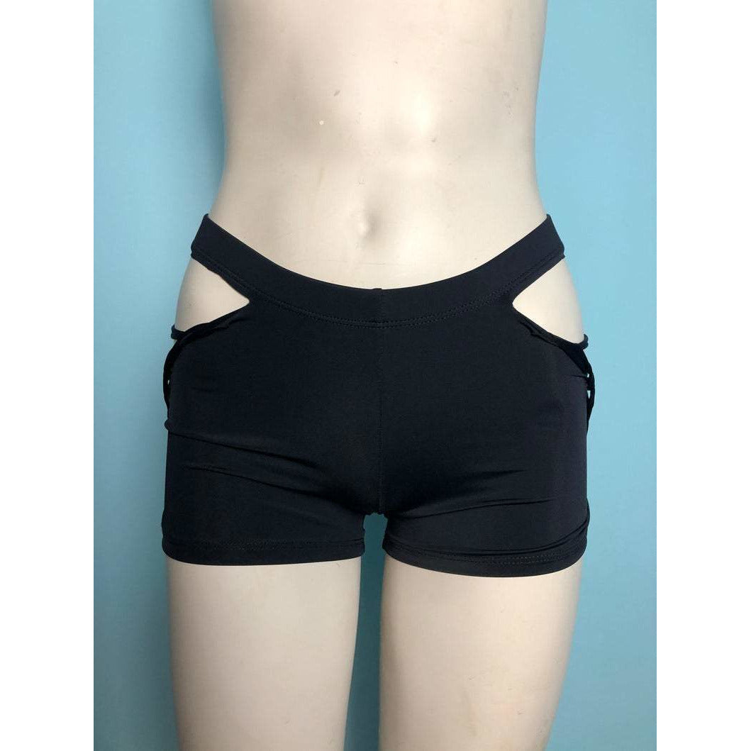 Hipster Slit Weave Booty Shorts