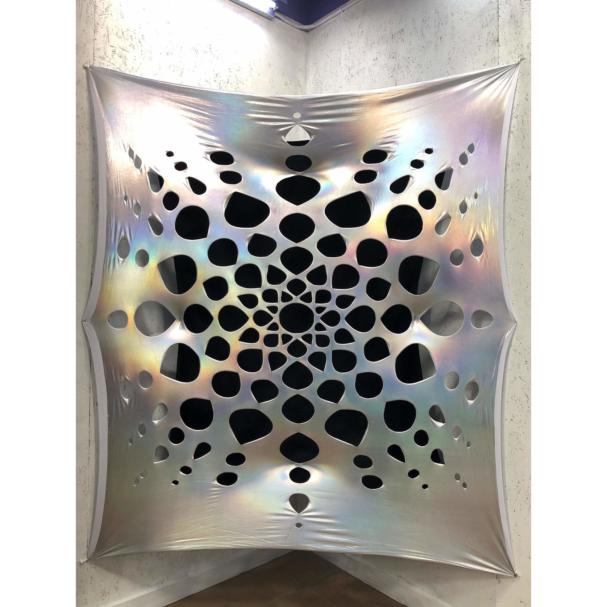 Holographic Silver Tapestry - Festival Decoration